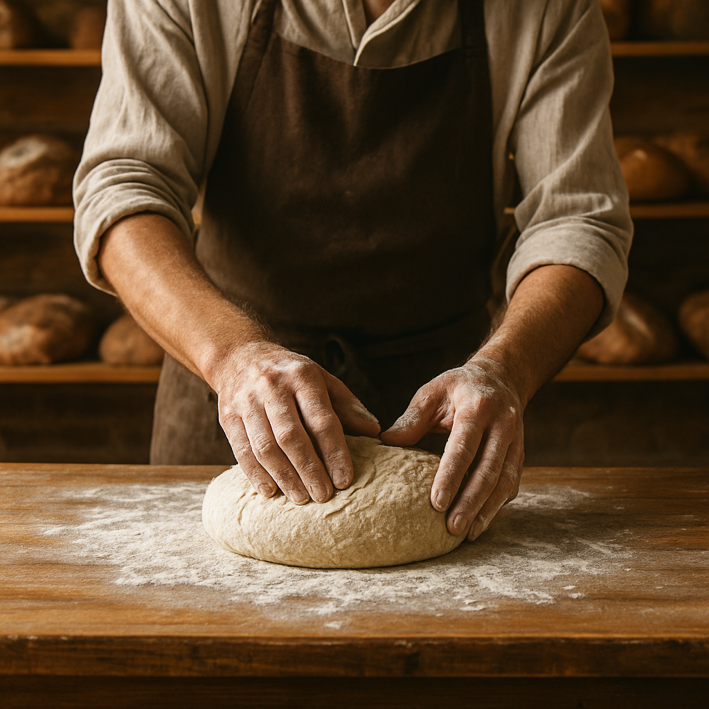 Artisan baker at work